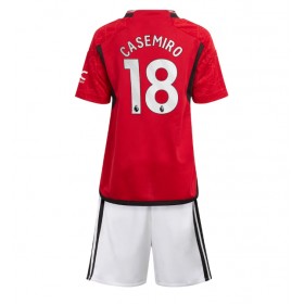 Baby Fußballbekleidung Manchester United Casemiro #18 Heimtrikot 2023-24 Kurzarm (+ kurze hosen)